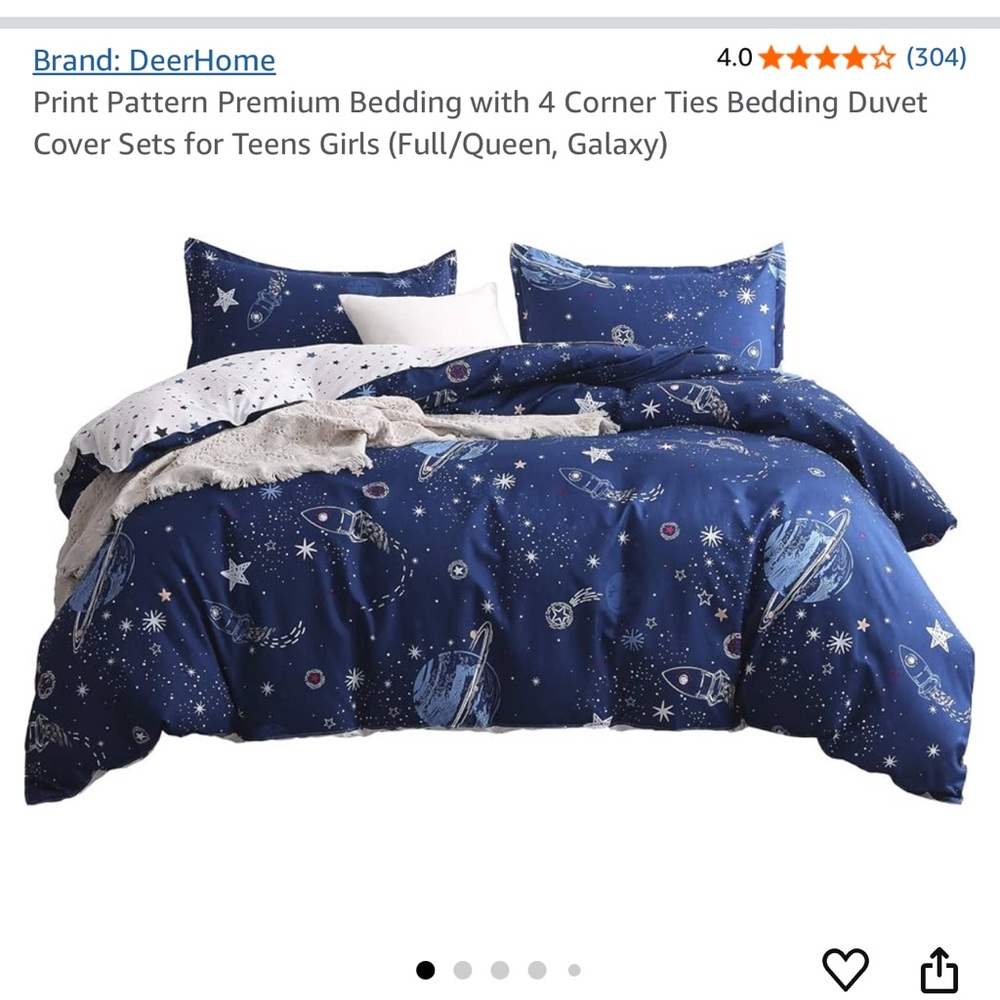 Galaxy and Space Themed Full/Queen Duvet Bedding Set
